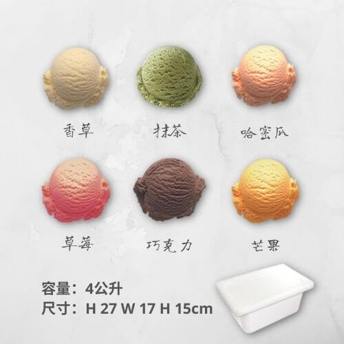 04. 服務與產品_業務用盒裝冰淇淋-德盈冰淇淋Bulk Ice Cream A5DM 6種口味_德盈冰淇淋_冰淇淋代工_代客研發